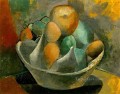Compotier y fruta 1908 cubismo Pablo Picasso